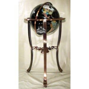 37’ 3-Leg Copper Gemstone Globe