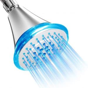 AquaDance High-Pressure 7-Color 5-Setting LED Shower Head