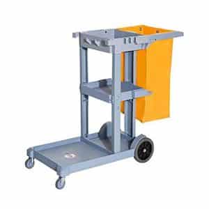 HomCom Commercial Cleaning Rolling Janitor Cart