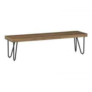 Rivet Hairpin Wood and Metal Console Table Bench