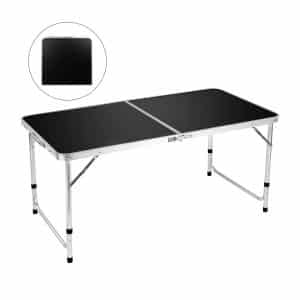 FiveJoy Folding Camping Table 4 FT Aluminum Height Adjustable Lightweight Desk