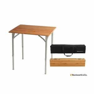 Beckworth & Co. SmartFlip Bamboo Portable Outdoor Picnic Folding Table