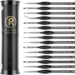 Rosmax Acrylic Series X 15PCS Paint Brushes Set